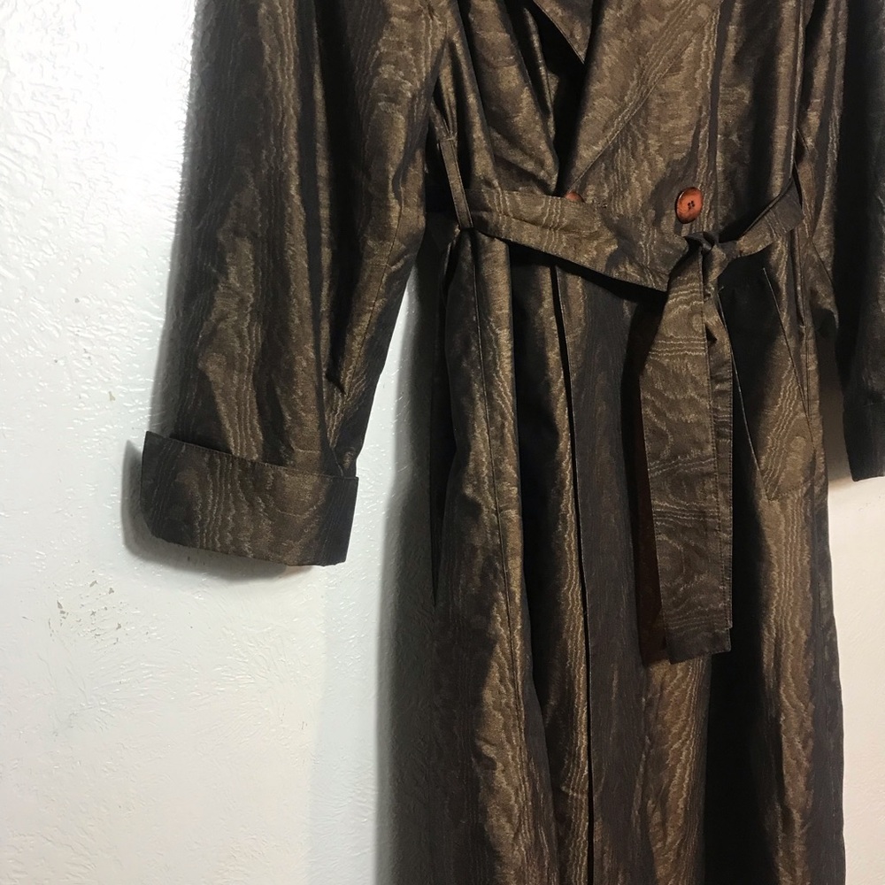Count Romi Olive Animal Print Metallic Removable Inner Liner Trenca 6 fits L/XL - Picture 4 of 11